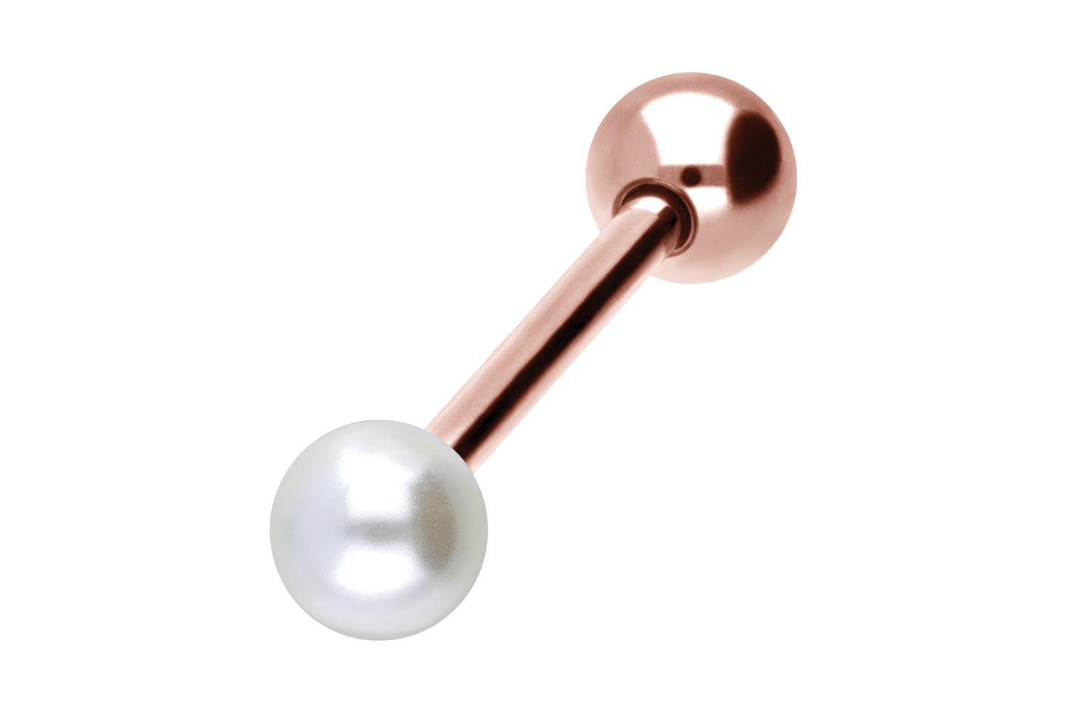 Chirurgenstahl Barbell Piercing SYNTHETISCHE PERLE + CHIRURGENSTAHL-KUGEL